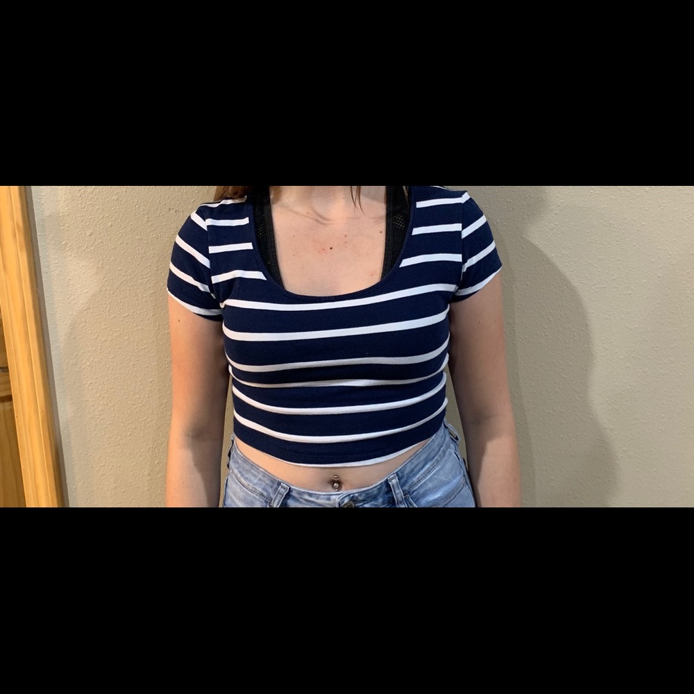Striped crop top